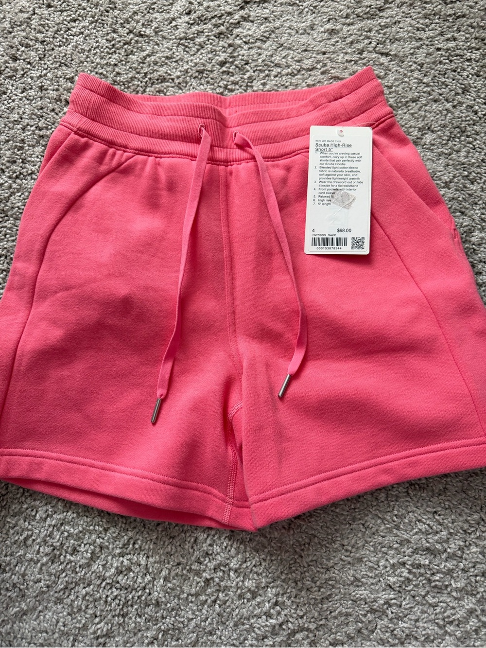 NWT Lululemon Scuba High-Rise Short 5” Sakura Pink Size 4 - Picture 3 of 6